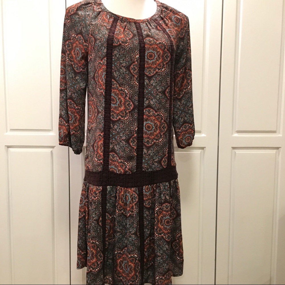 Daniel Rainn Boho Dress Crochet Detail Size XS